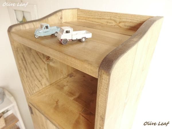 サイズ、デザインオーダー可！6段4扉スリムキャビネットナチュラルブラウン受注製作