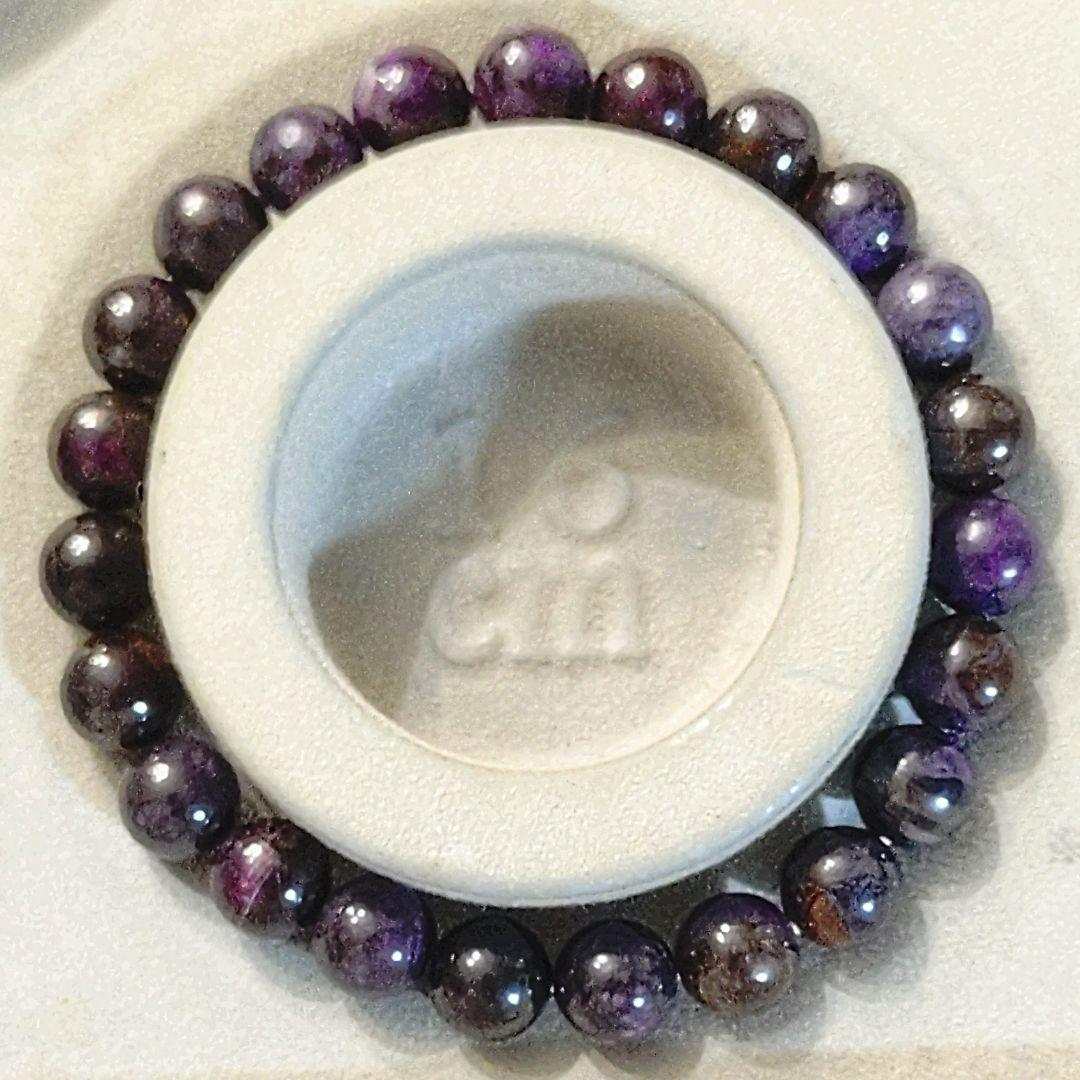 ★マルチカラーパープルスギライト 8.5ミリ珠 ブレスレット(SA)