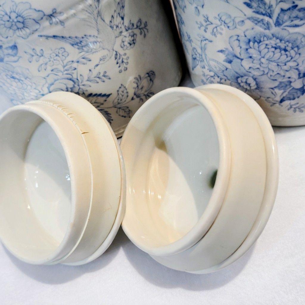 英国Burleigh バーレイ アジアティックフェザンツ 陶器キャニスター