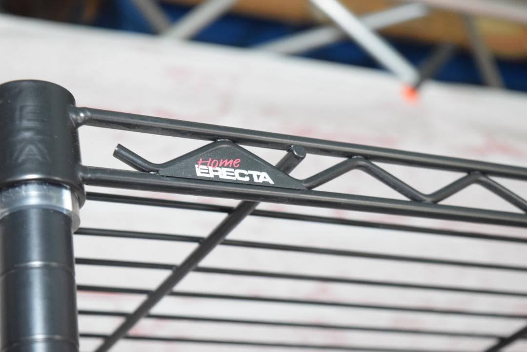 在庫2台】ホームエレクター ワイヤーシェルフ 3方クロスバー ウッド