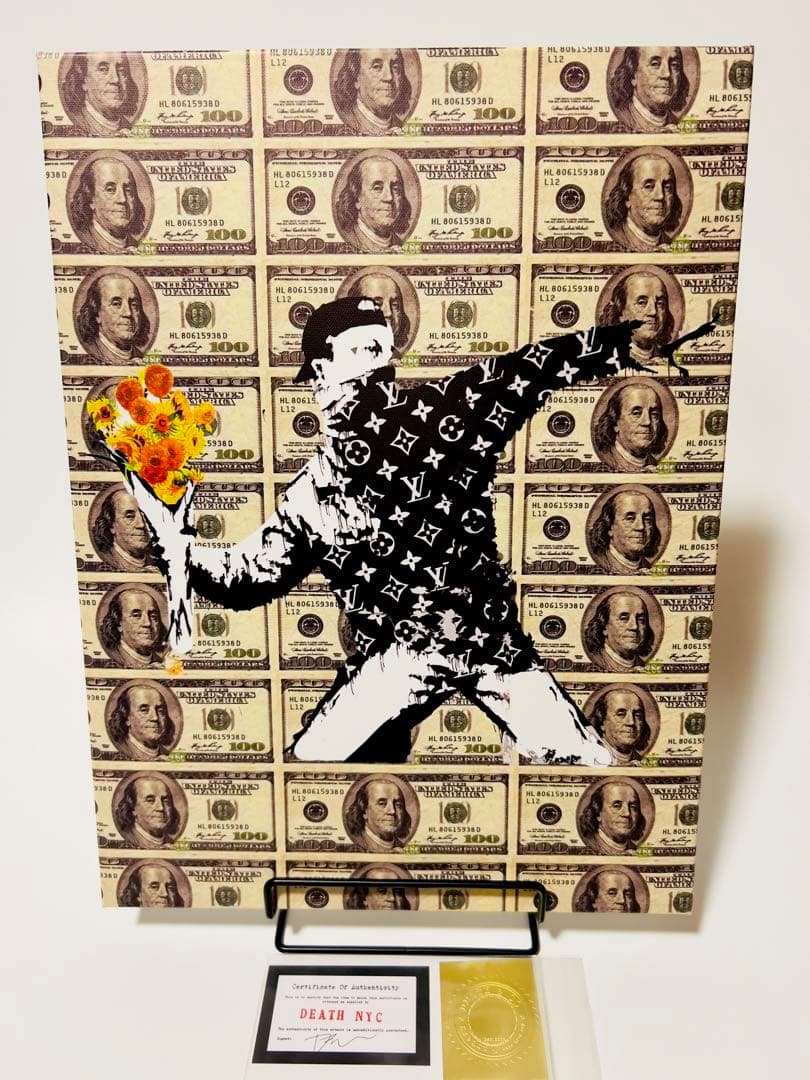 DEATH NYC キャンバスボードタイプ 【認定プレート付き 海外希少作品