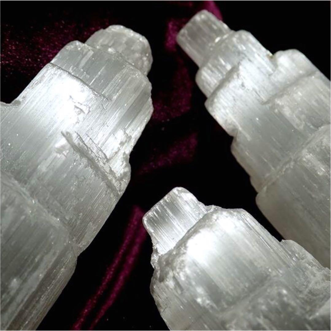 ★特選セット★夢の実現へ♡【美品キャッツアイセレナイト♢タワーオブジェ】❤