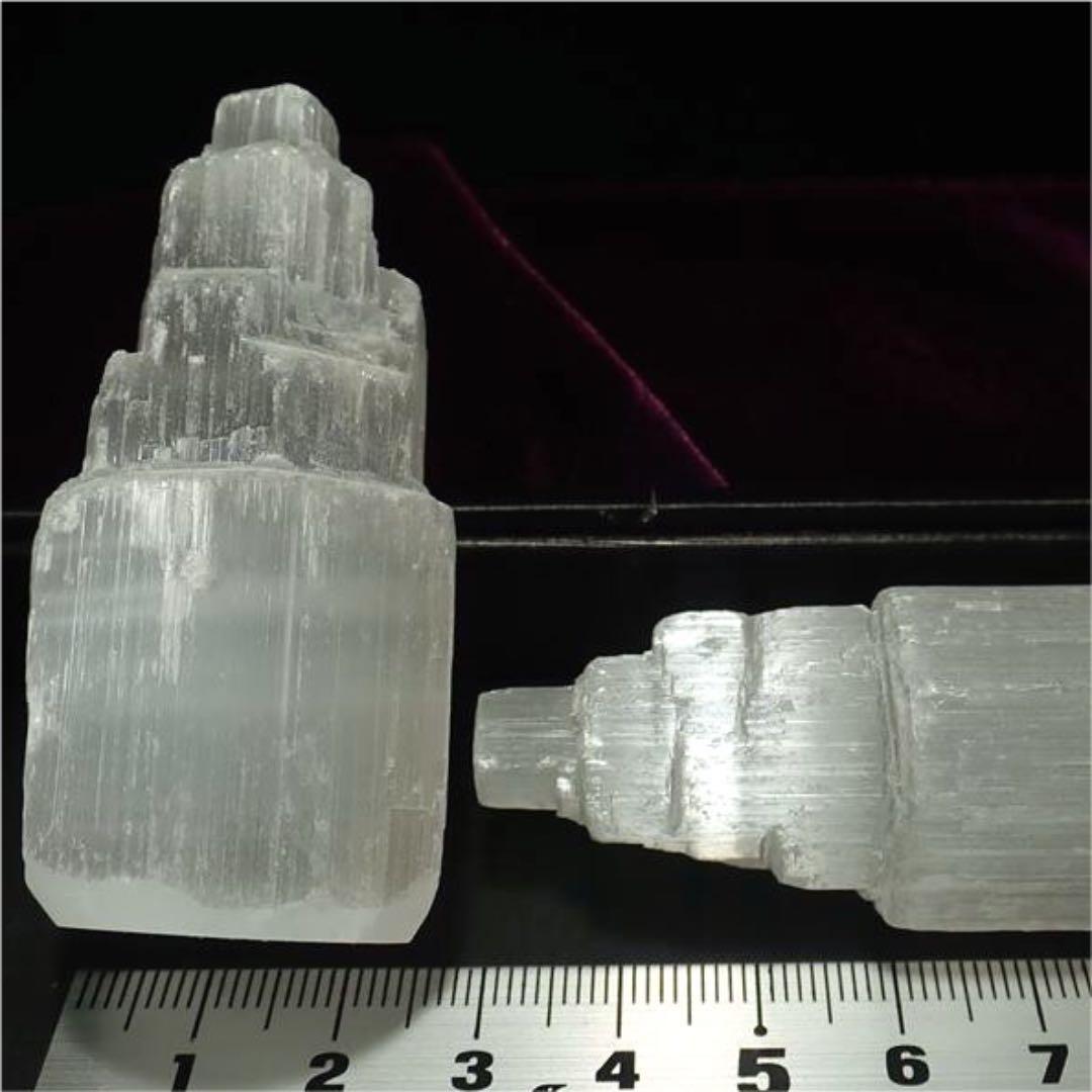 ★特選セット★夢の実現へ♡【美品キャッツアイセレナイト♢タワーオブジェ】❤