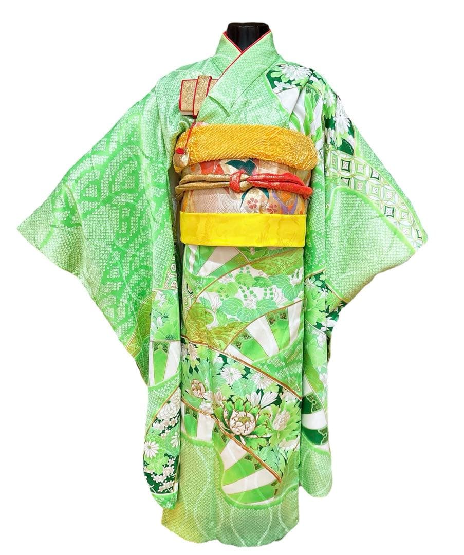 【レトロ・アンティーク】絞り柄 七五三 7歳 フルセット