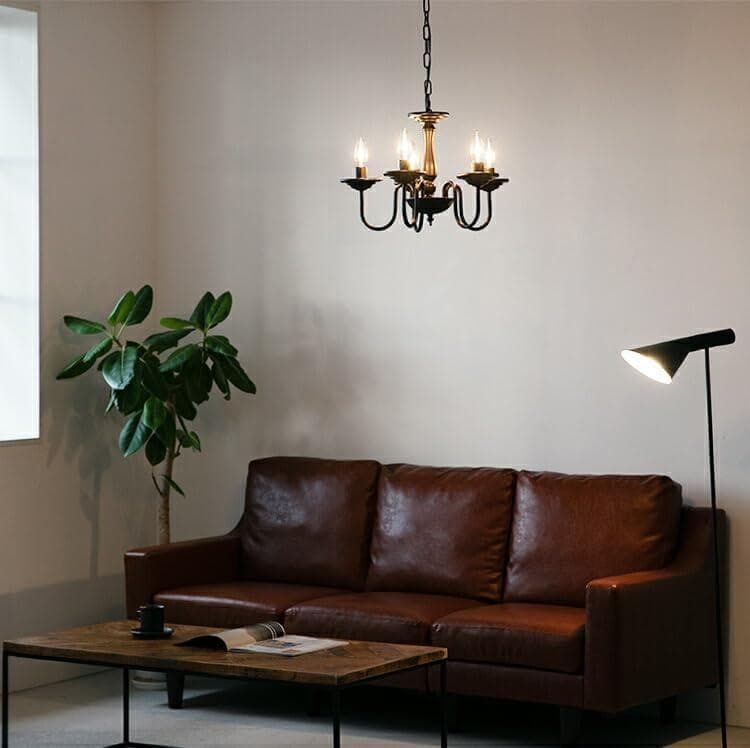 Chende シャンデリア レトロ 5灯 照明 LED 対応 インテリア照明 a