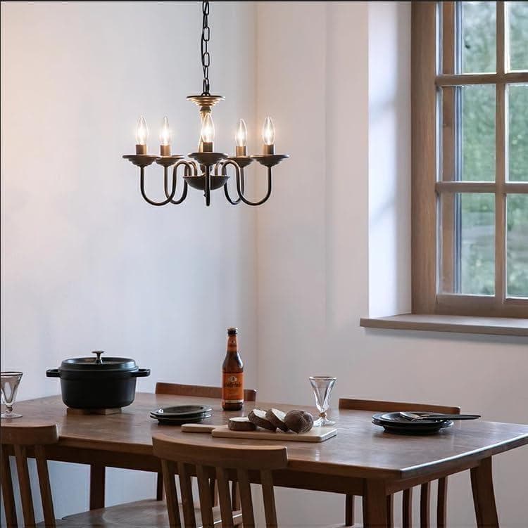 Chende シャンデリア レトロ 5灯 照明 LED 対応 インテリア照明 a