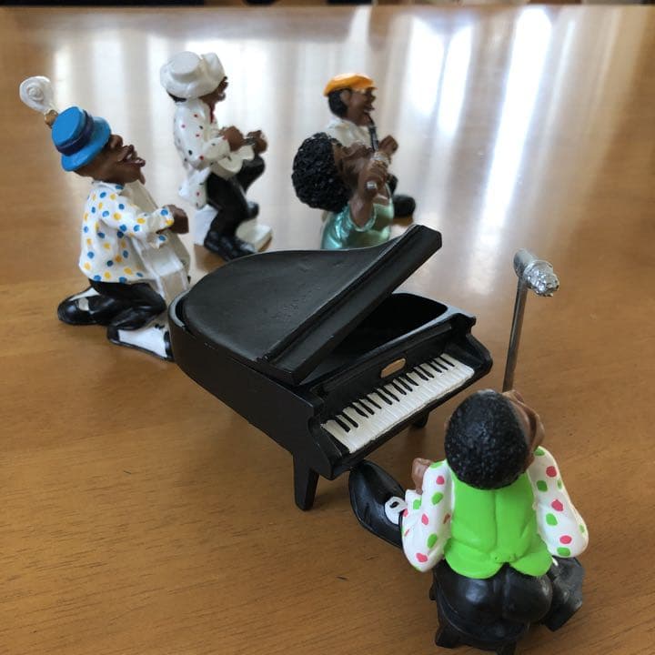 JAZZ】ジャズ バンド フィギュア 置物 人形 5体 セット アンティーク