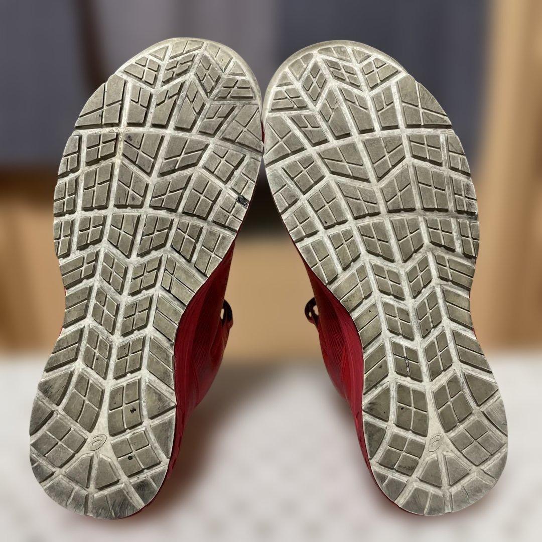 asics 赤 ハイカット安全靴 27.0cm