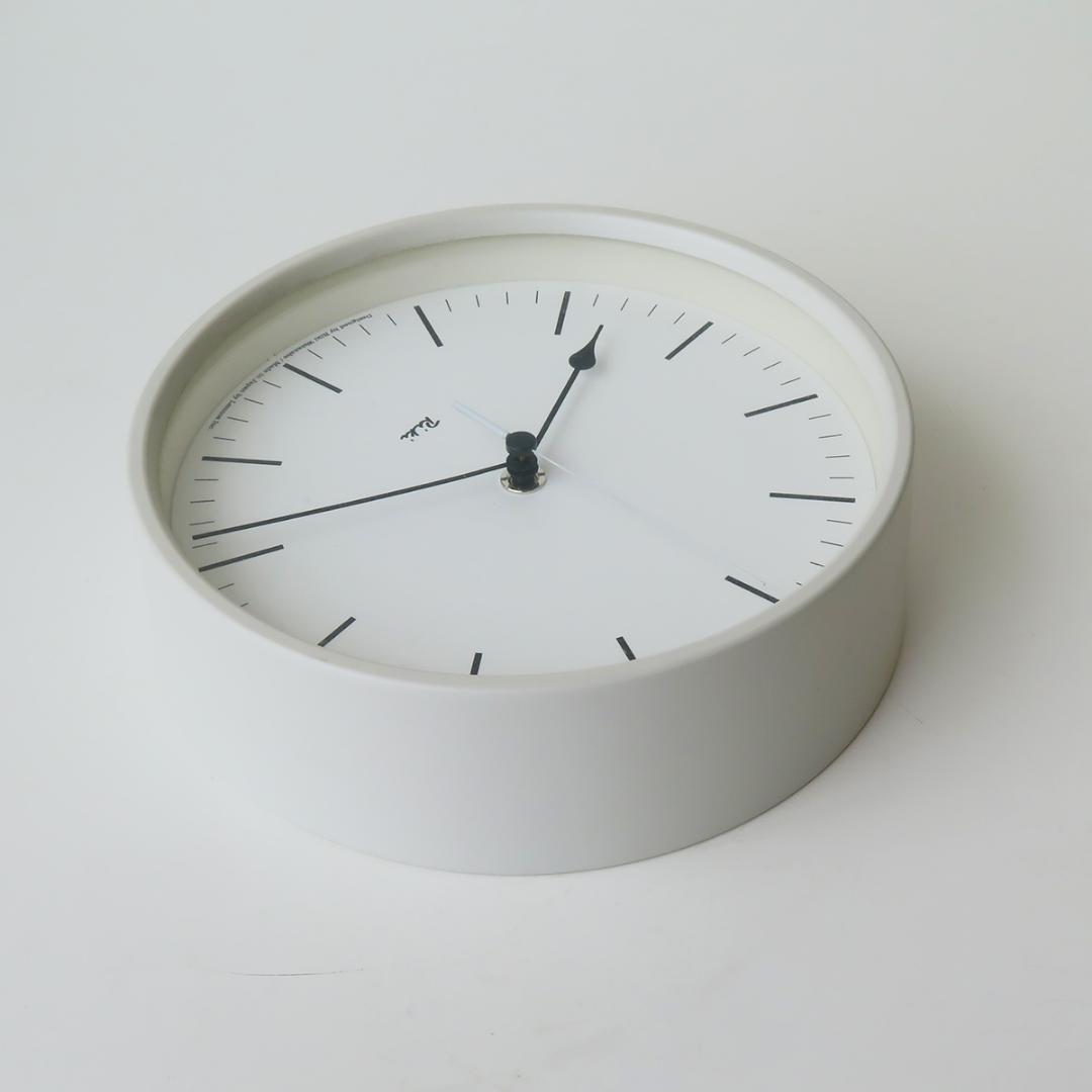 Wi-Fi電波時計 レムノス 渡辺力デザイン リキスチール 白