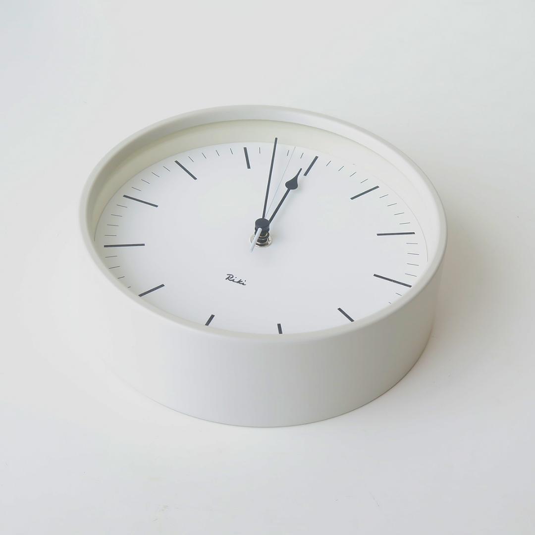 Wi-Fi電波時計 レムノス 渡辺力デザイン リキスチール 白