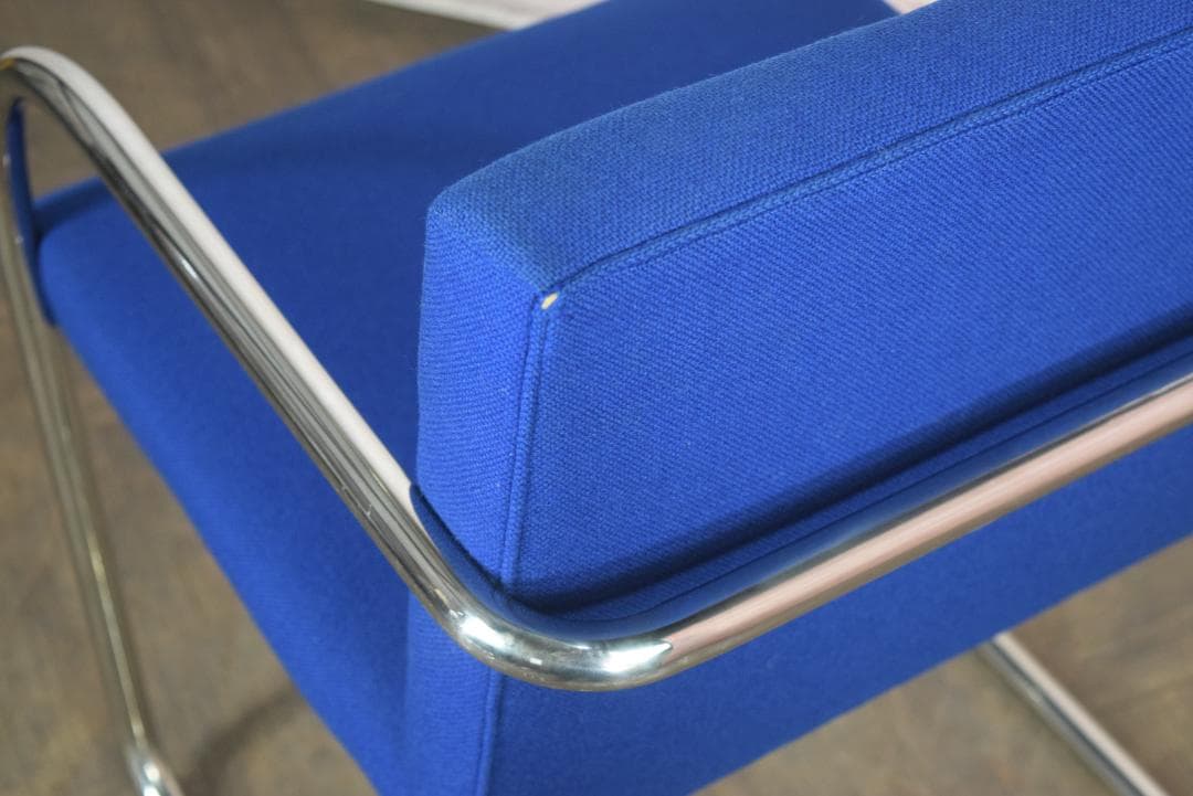 Knoll/ノル ブルーノ アームチェア チューブラー ファブリックブルー c