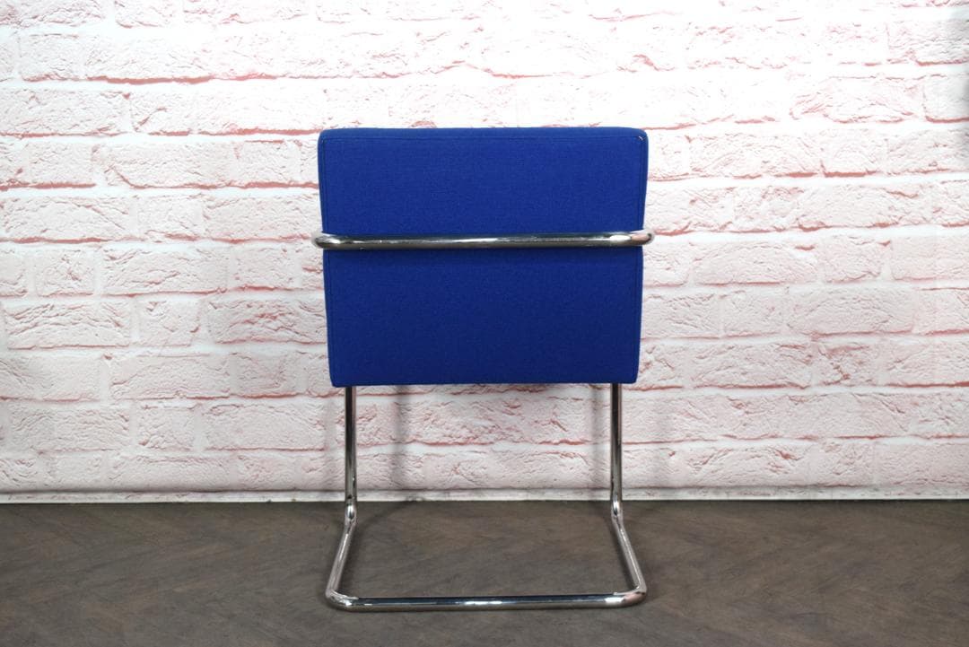 Knoll/ノル ブルーノ アームチェア チューブラー ファブリックブルー c