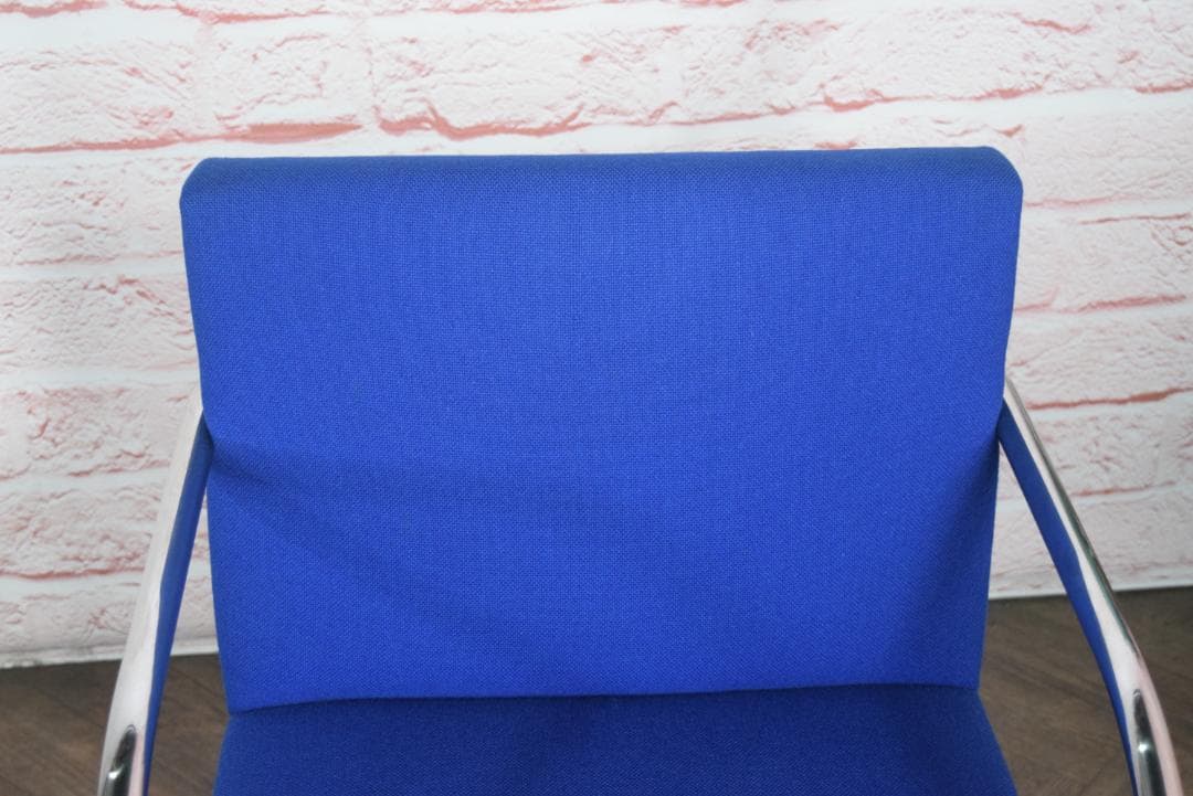 Knoll/ノル ブルーノ アームチェア チューブラー ファブリックブルー c