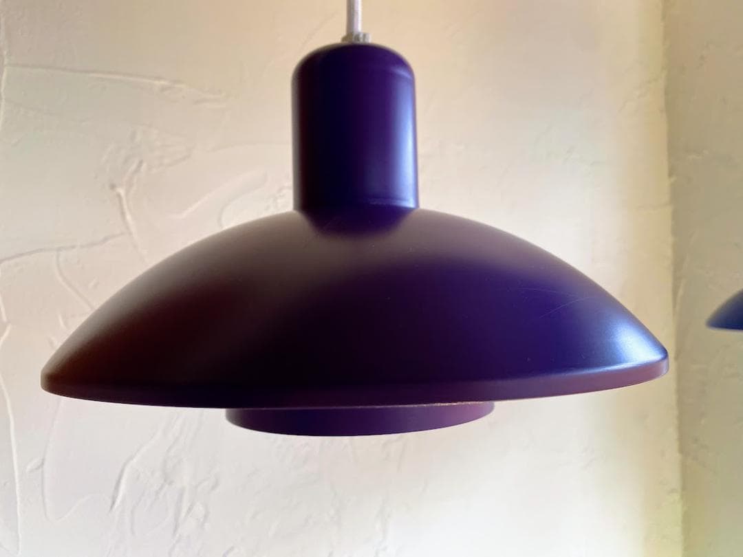 80s ヴィンテージ デンマーク製 E.S Horn ペンダントライト パープル