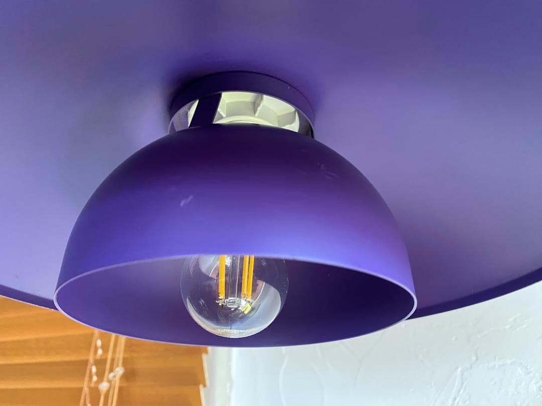 80s ヴィンテージ デンマーク製 E.S Horn ペンダントライト パープル