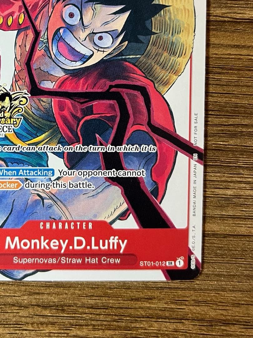 ワンピース　ワンピースカード　ルフィ　3周年　英語　海外