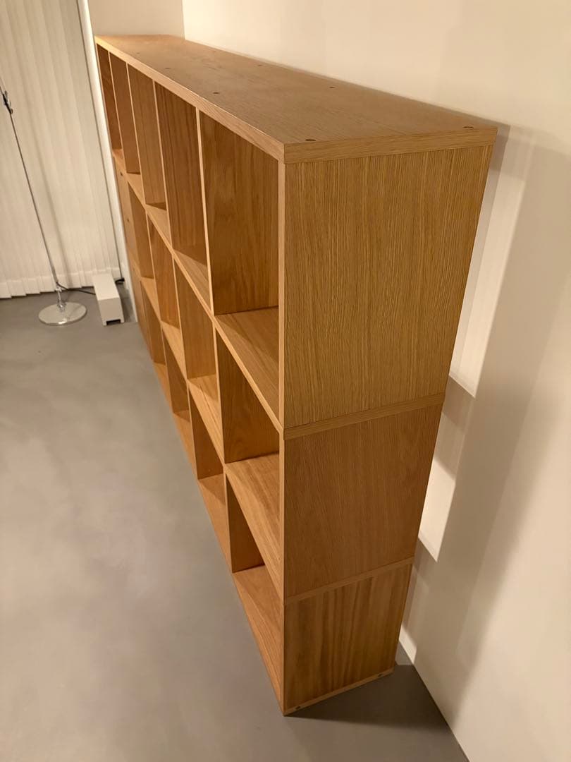 無印良品 スタッキングシェルフ オーク 5段3列（チェスト2つ付き）