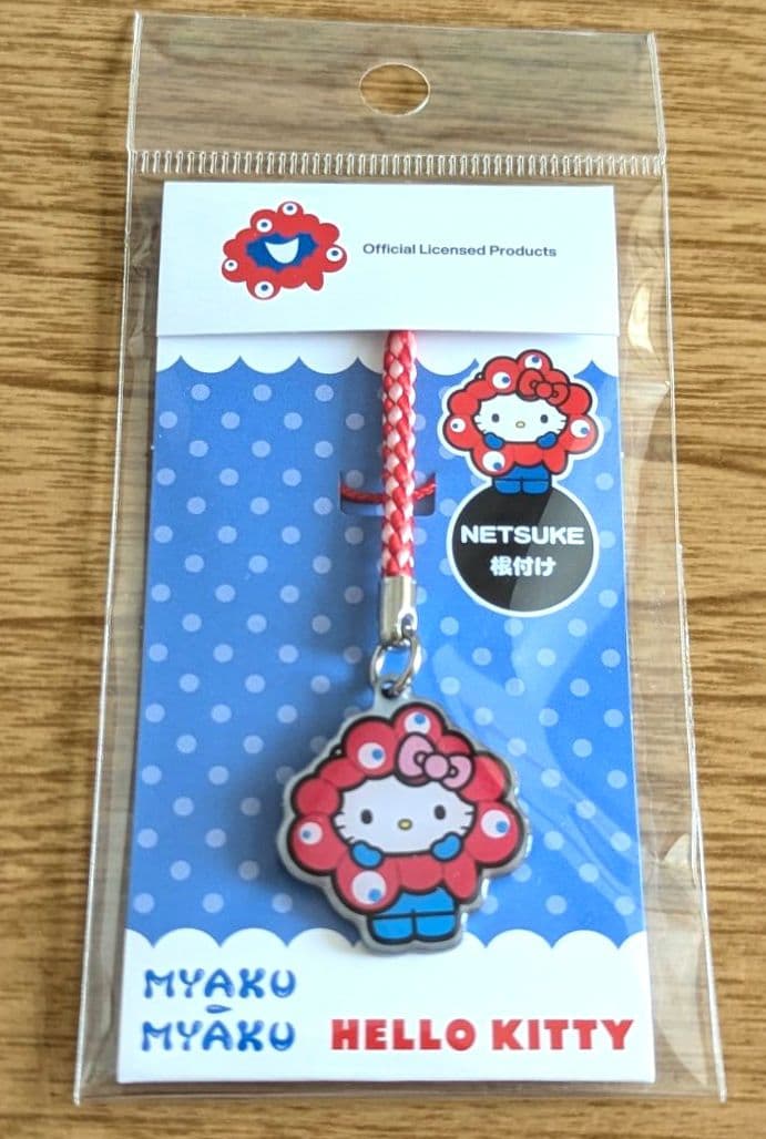 万博 ミャクミャク ハローキティ 根付け ストラップ キティちゃん