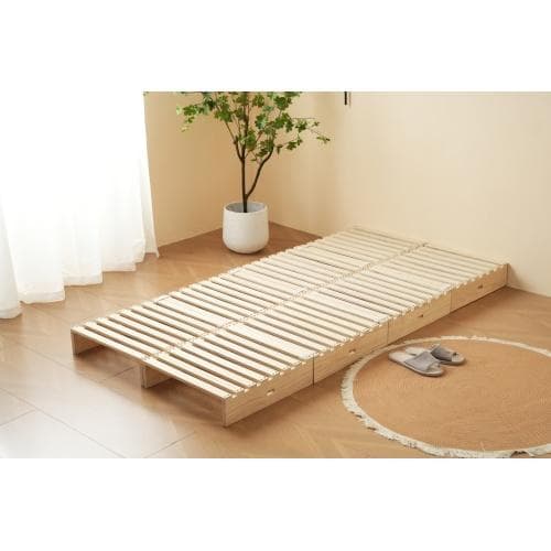 パレットベッド 天然木 すのこベッド ローベッド 木製 おしゃれ　お掃除ロボット