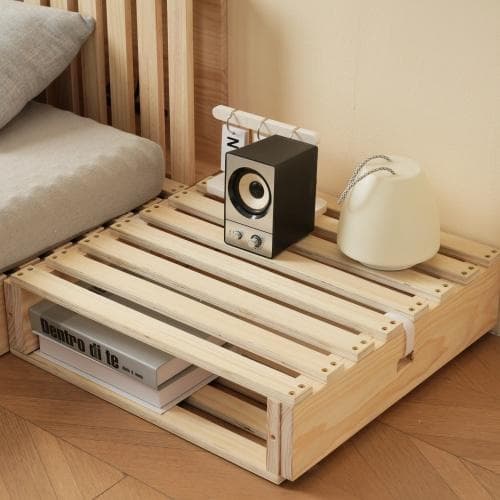 パレットベッド 天然木 すのこベッド ローベッド 木製 おしゃれ　お掃除ロボット