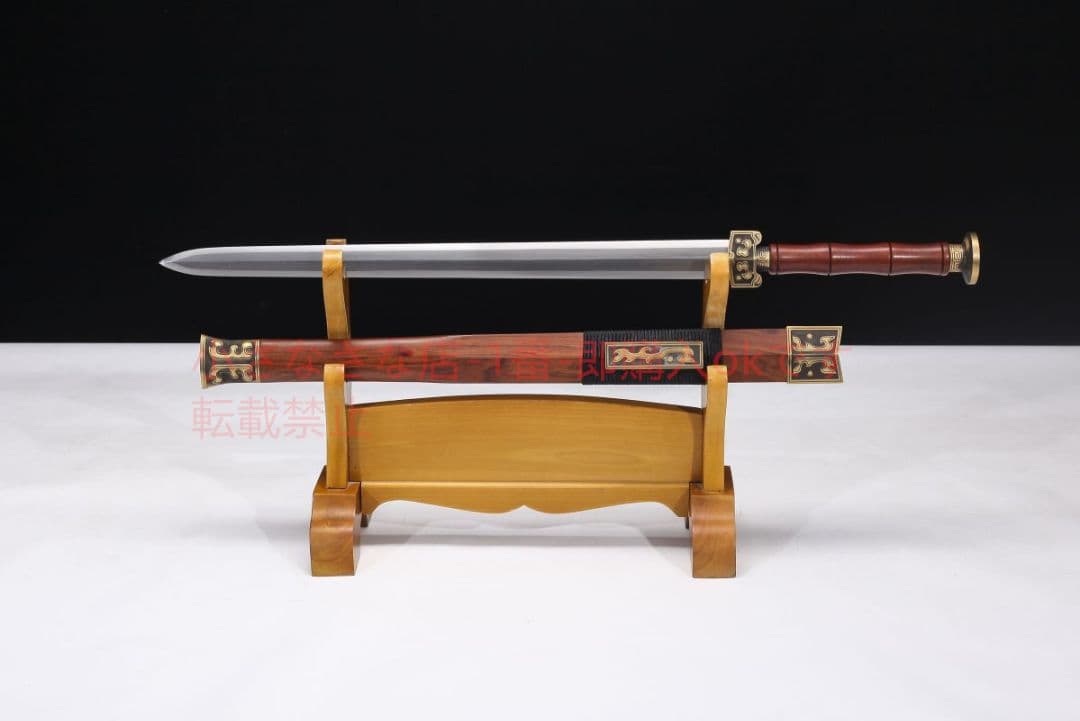 草龍八面漢剣百錬文紋鋼銅装 古兵器 武具 刀装具 日本刀 模造刀 居合刀