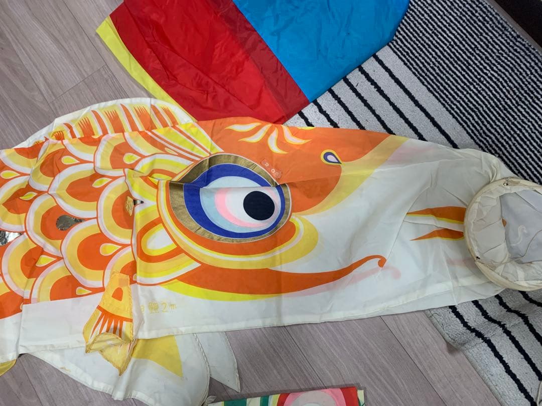 鯉のぼり　旭鯉　使用品　5Mセット　追加鯉付き　こいのぼり