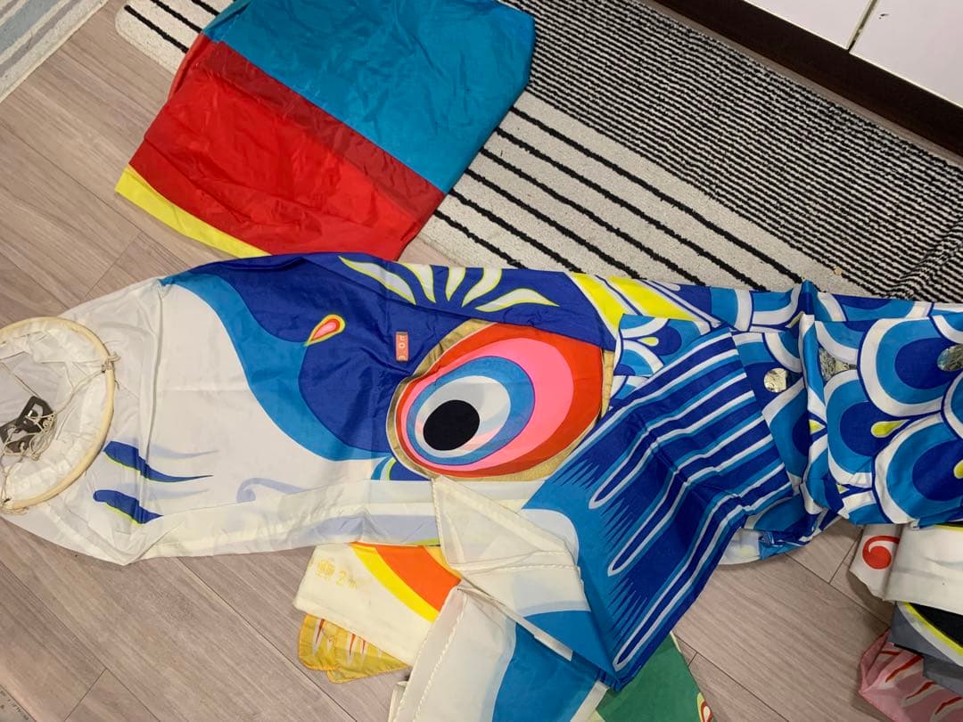 鯉のぼり　旭鯉　使用品　5Mセット　追加鯉付き　こいのぼり