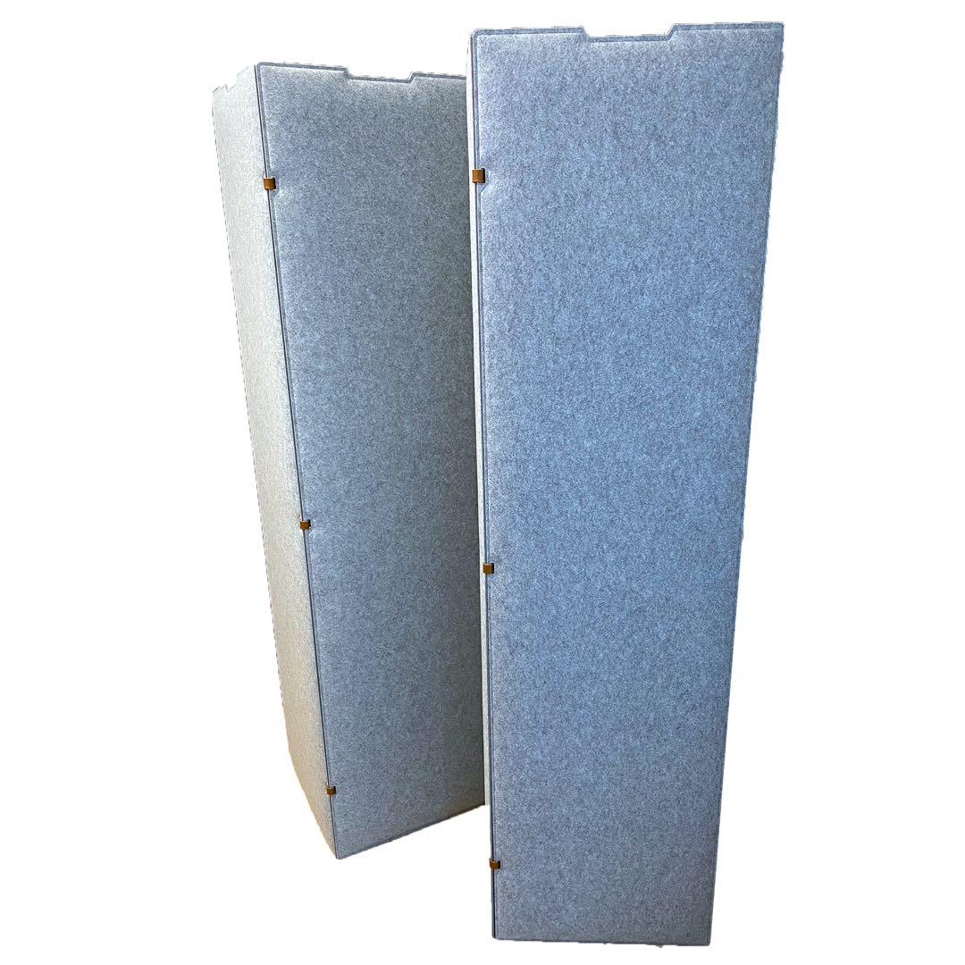 TRANQORDトランコード 吸音パーテーション/160cm/4連/アイスブルー