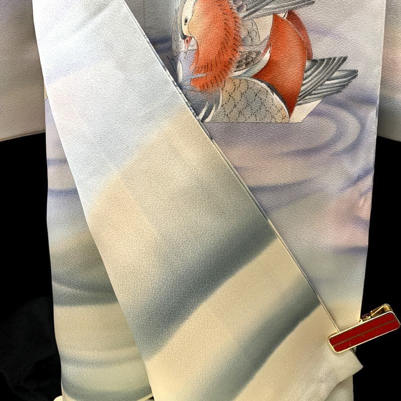 510ag67、小物類全て□七五三 七歳 女児 着物&袋帯 鳳凰 淡いパステル□