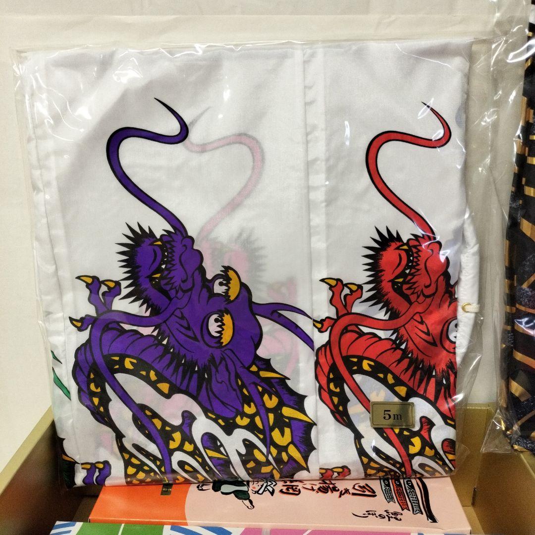 5M鯉のぼり 青海波鯉　雲龍吹き流し