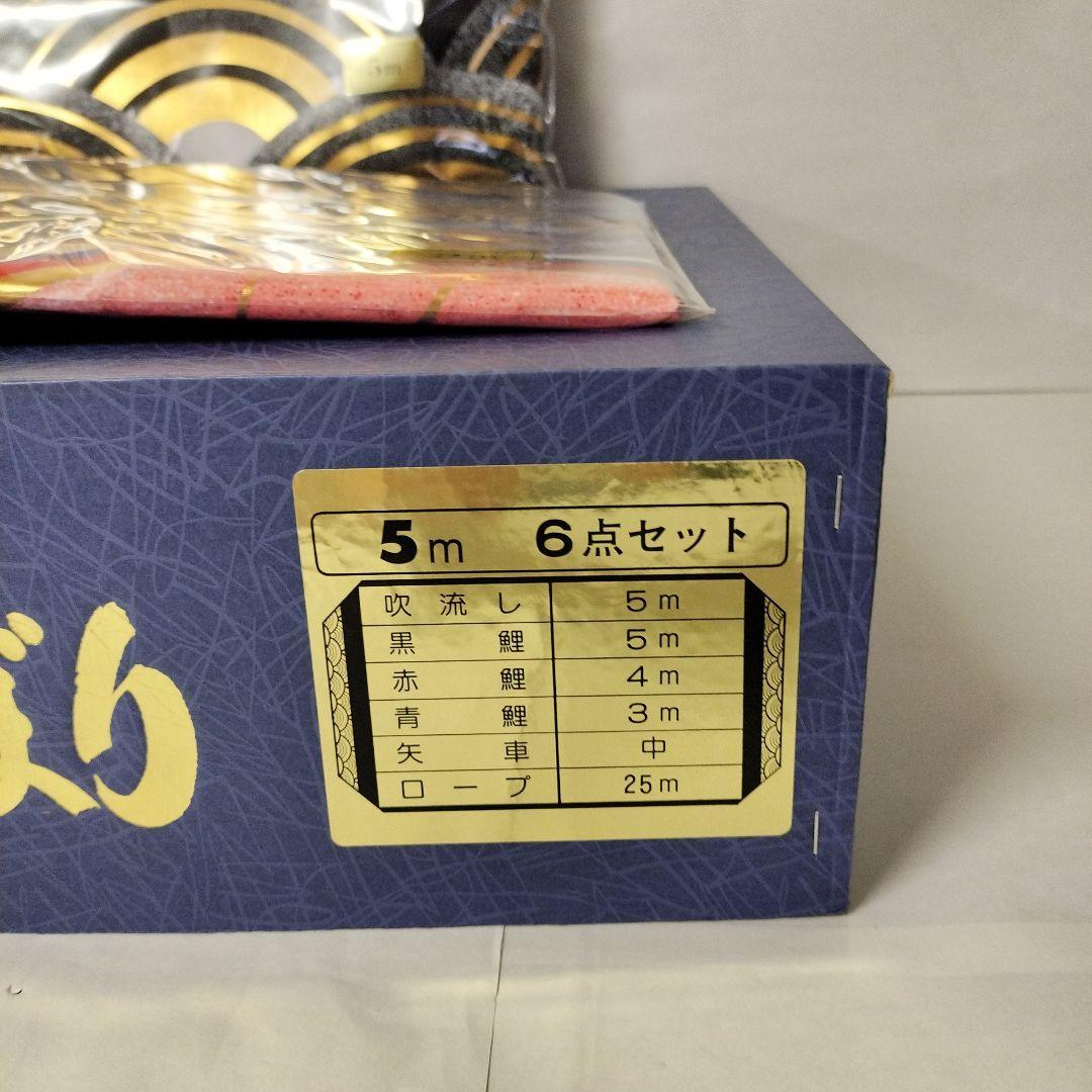 5M鯉のぼり 青海波鯉　雲龍吹き流し