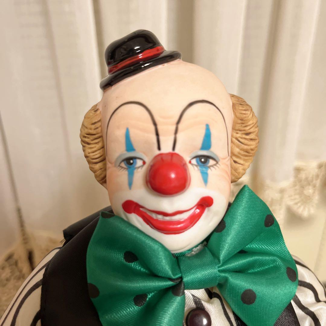 ヴィンテージ　むらいこうじ　ピエロ　セラミックドール　ビスクドール　オルゴール