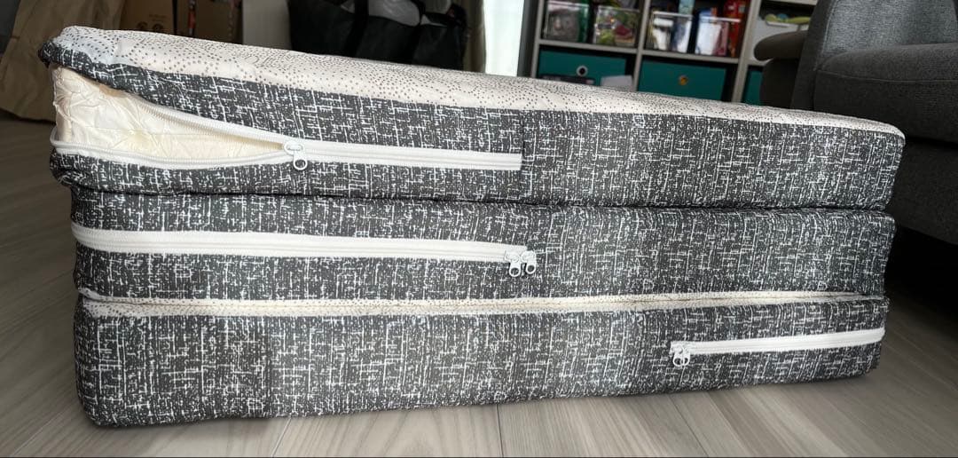 クイーンサイズ 高反発 三つ折りマットレス