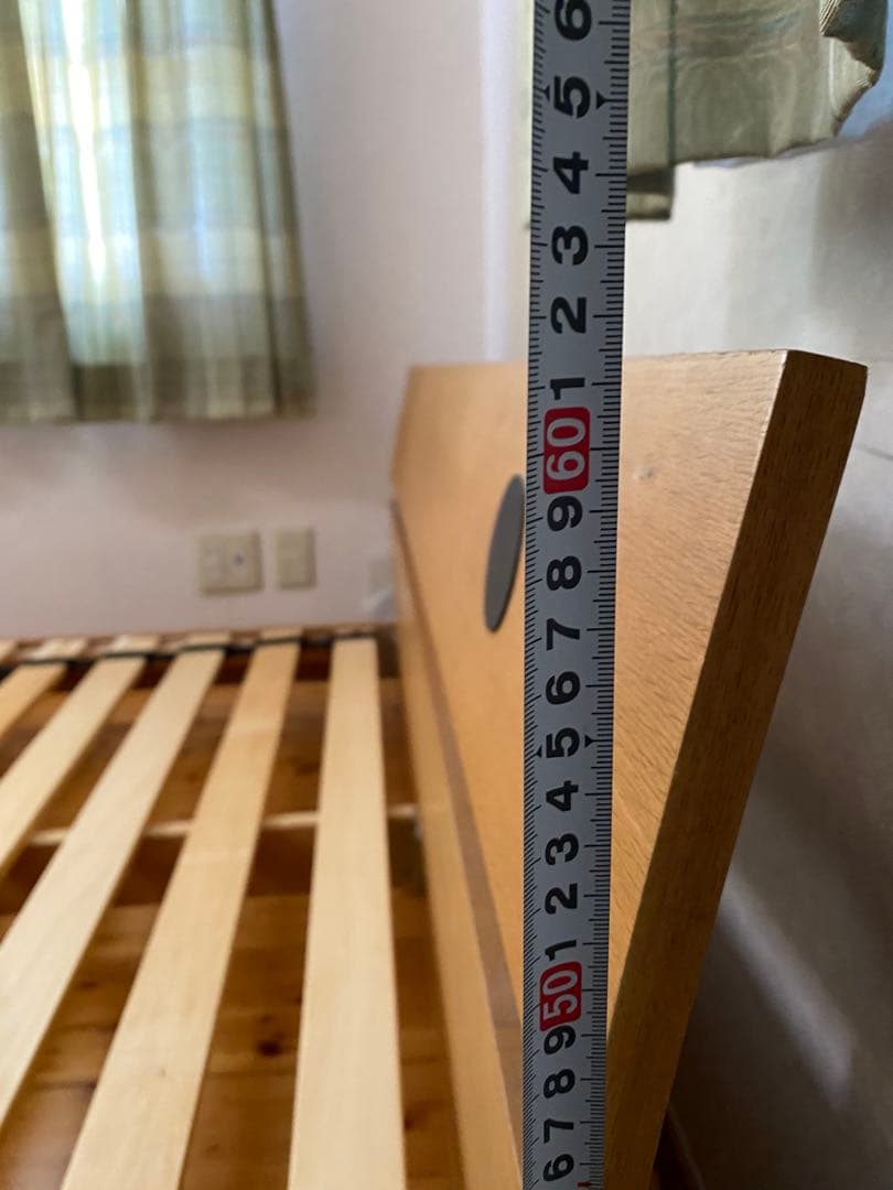 [引き取り限定] 木製 すのこＷベッド 約200cm x 約140cm