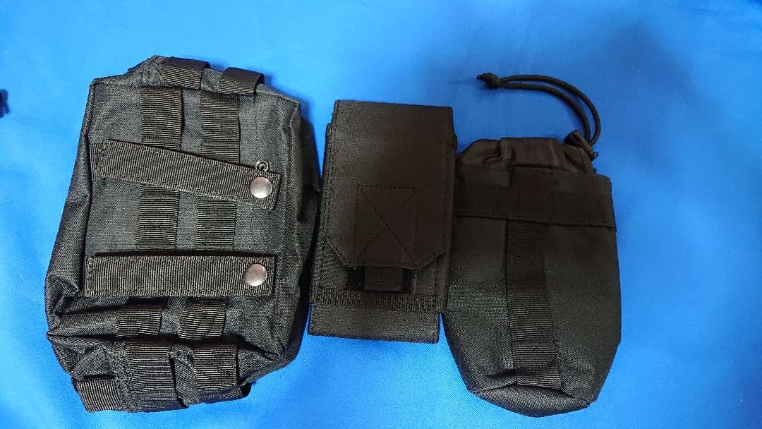 モールシステム搭載オリジナルバッグセット(色は全てブラック)