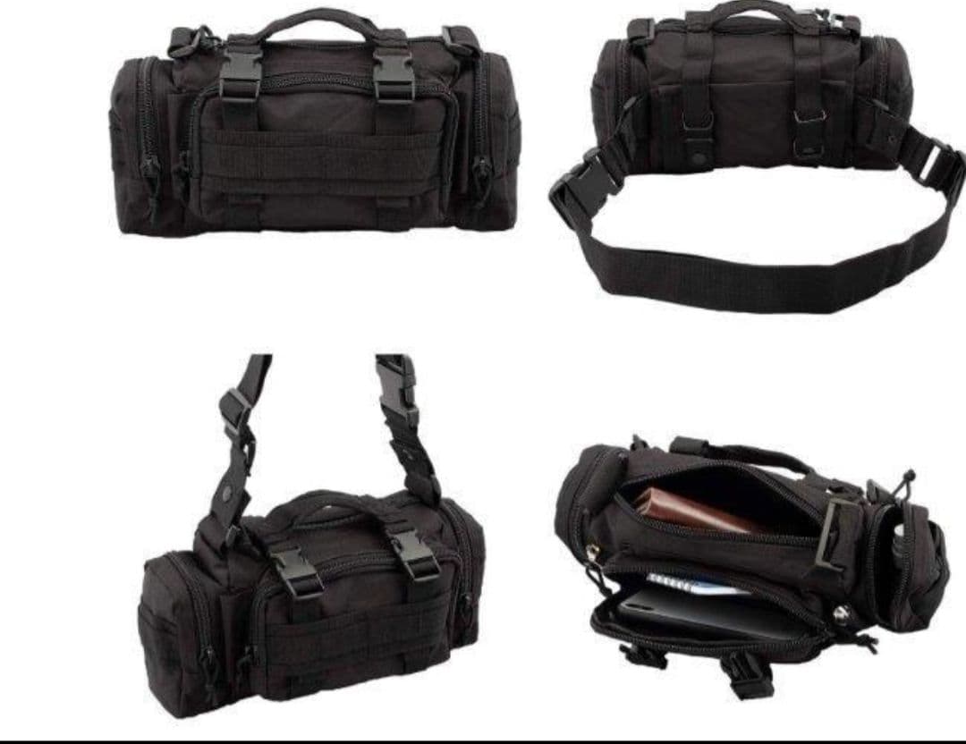 モールシステム搭載オリジナルバッグセット(色は全てブラック)