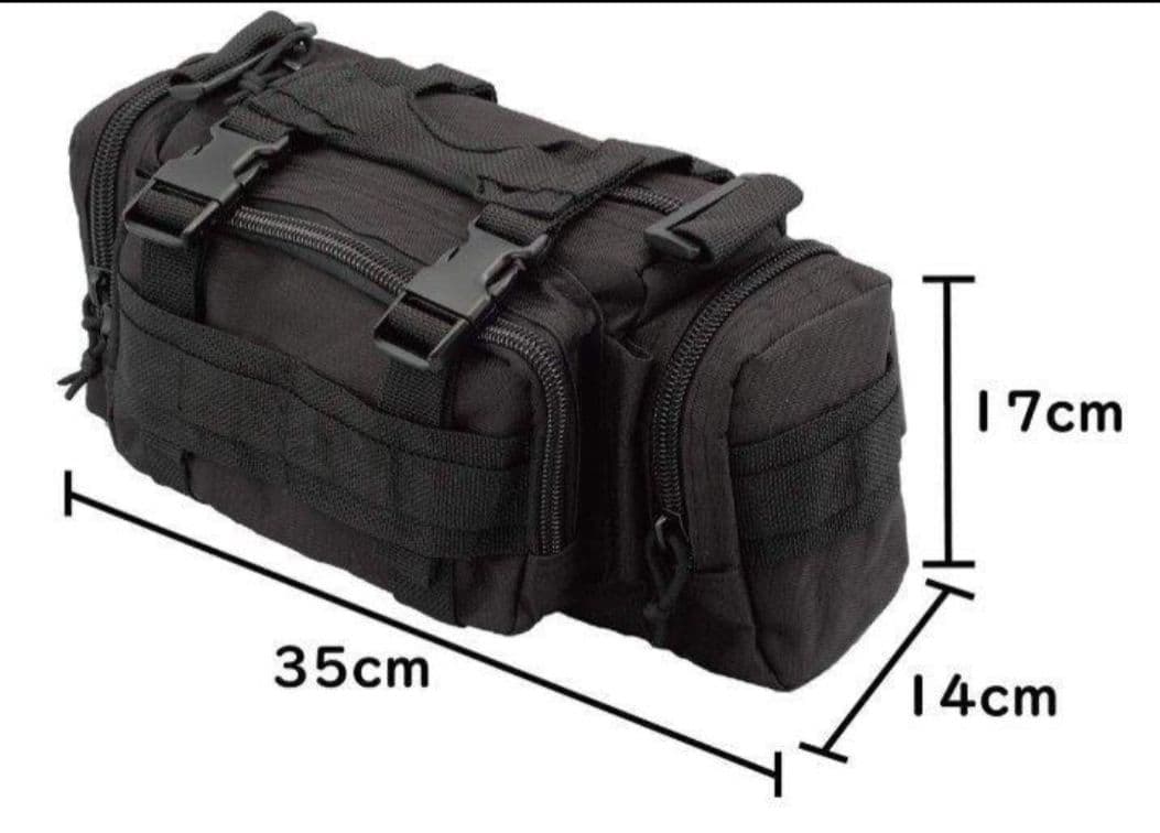 モールシステム搭載オリジナルバッグセット(色は全てブラック)