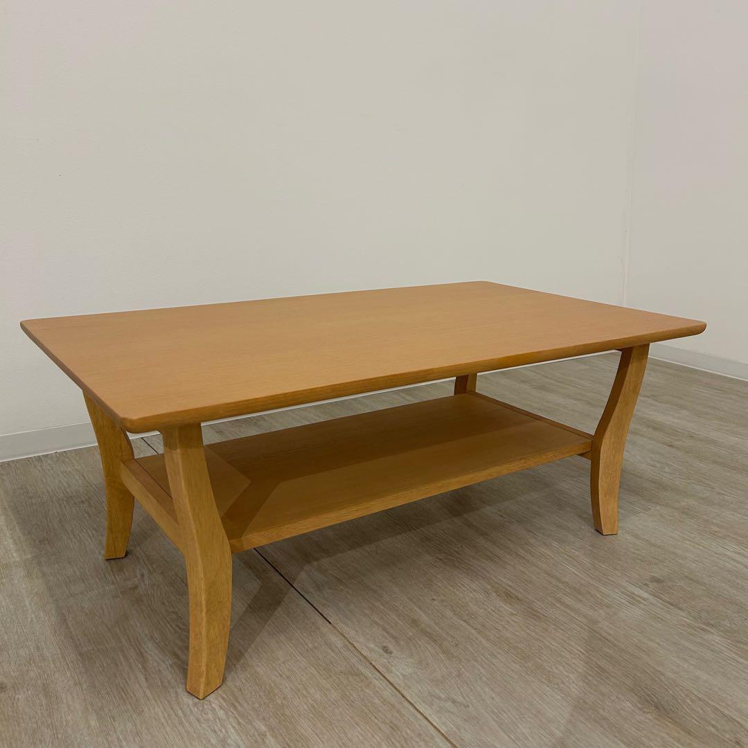 新品☆センターテーブル 北欧風 リビングテーブル 猫脚 コーヒーテーブル 中棚付