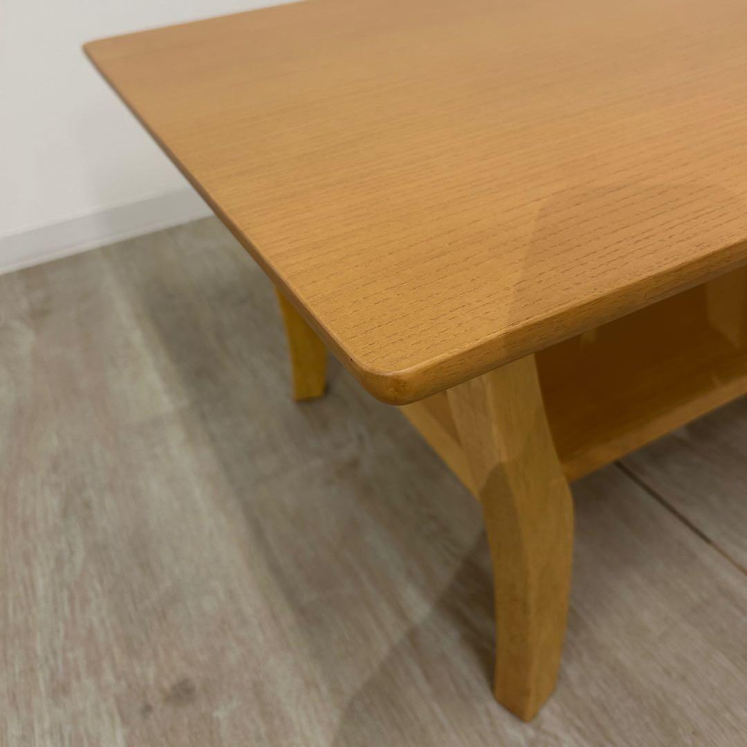 新品☆センターテーブル 北欧風 リビングテーブル 猫脚 コーヒーテーブル 中棚付