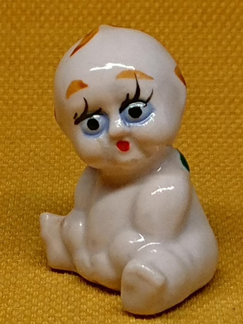 人形　キューピー　天使　陶器　置物　インテリア　工芸品　美術品　A2737