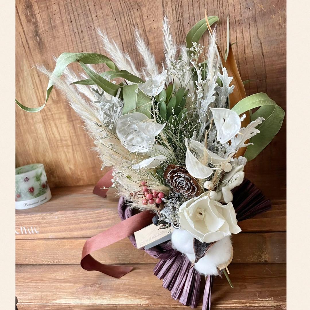 2026 happy new year dry Flower しめ縄飾り - メルカリ