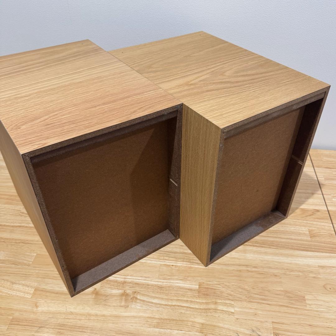 無印良品・木製収納ケース・引出式・２段・オーク材　2個セット（A）