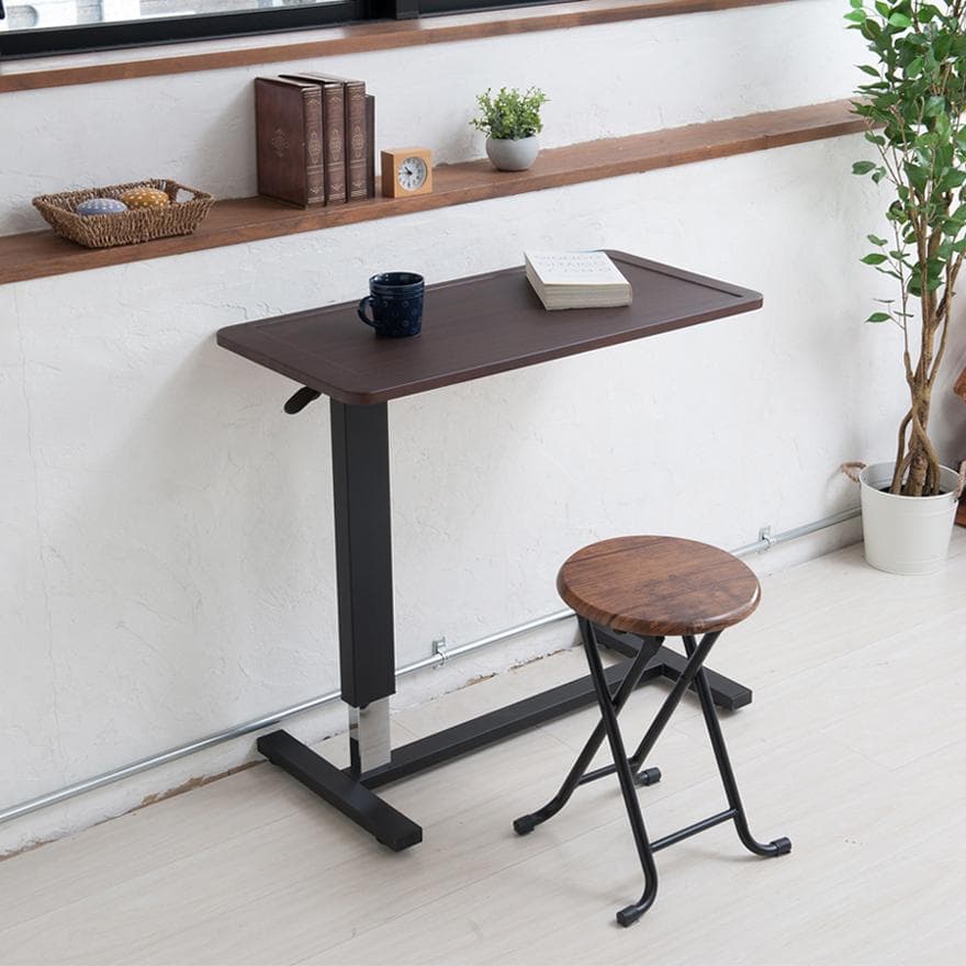 《新品・送料無料》ワンタッチで高さ調節可能◇ガス圧昇降テーブル/机