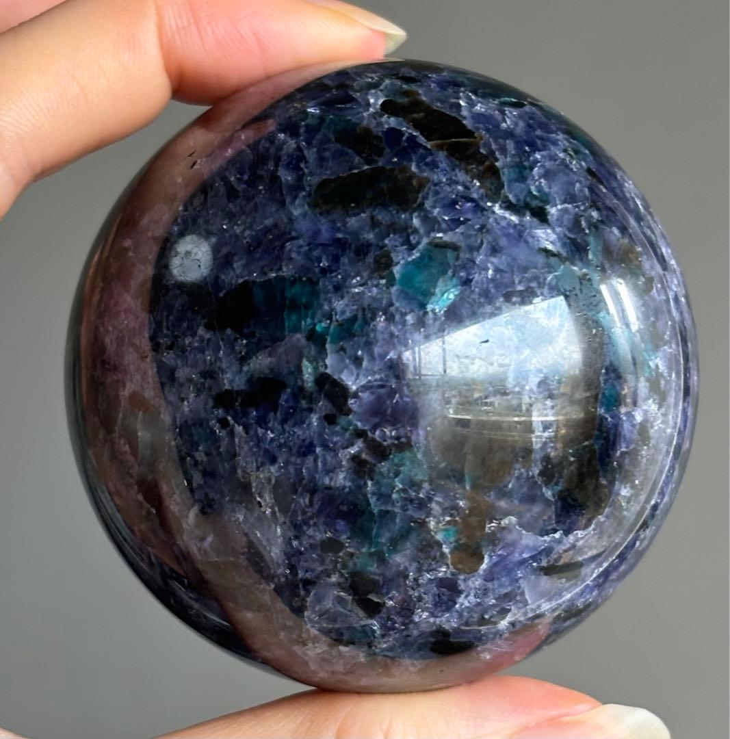 こはみつ様　レア　高品質　アイオライト　カイヤナイト　エメラルド　スフィア