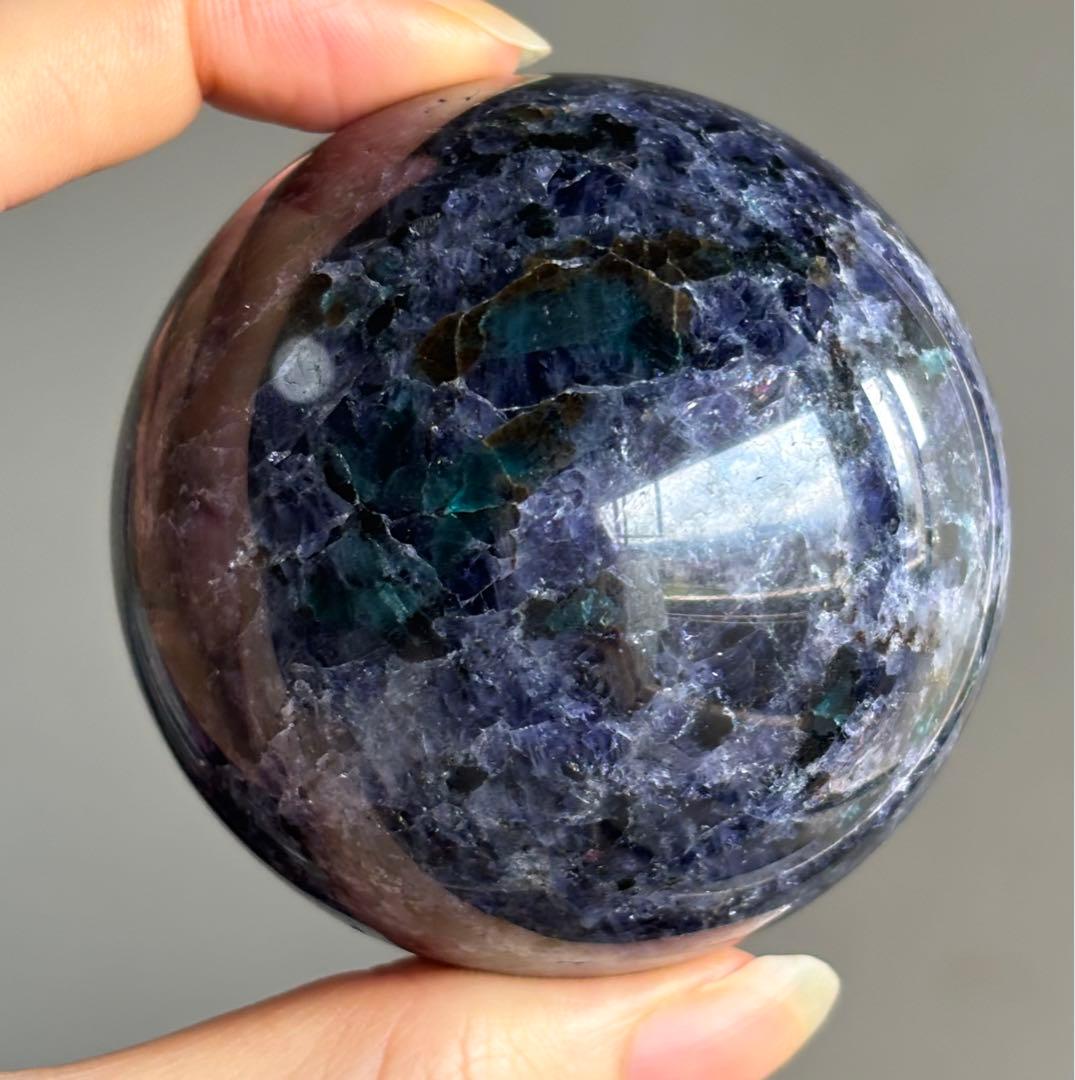 こはみつ様　レア　高品質　アイオライト　カイヤナイト　エメラルド　スフィア