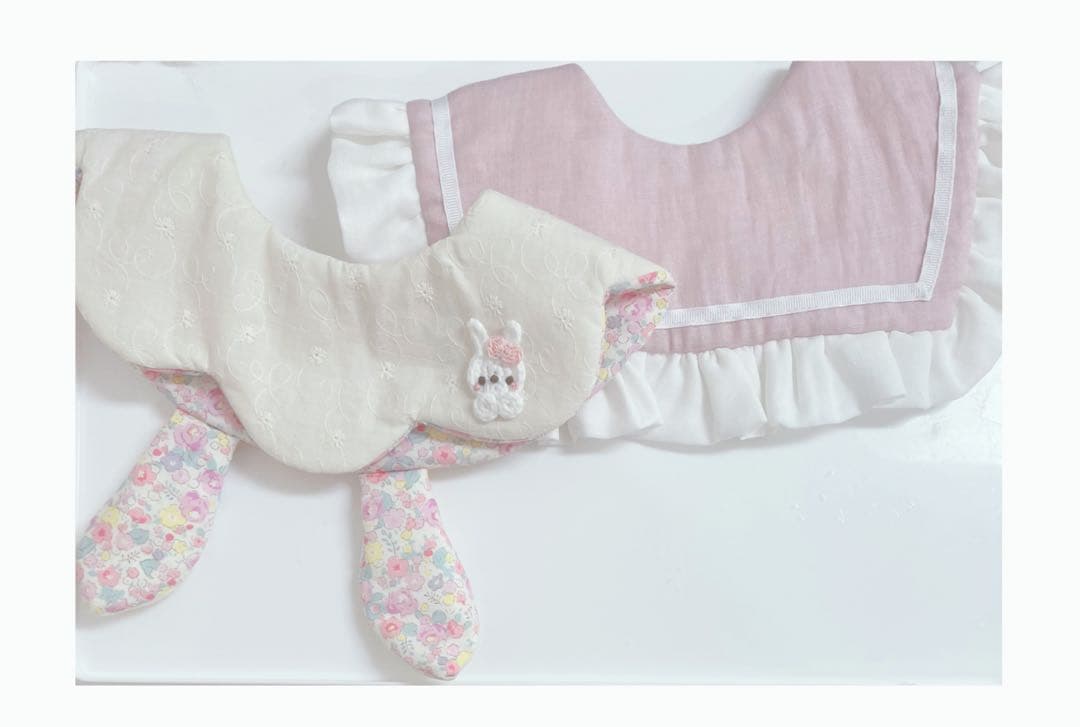 ハンドメイドスタイ　フリルセーラースタイ　ringocco様