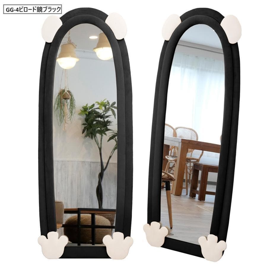 大特価セール全身鏡 韓国風 可愛い 160x60 ビロードフレーム 浅茶色06