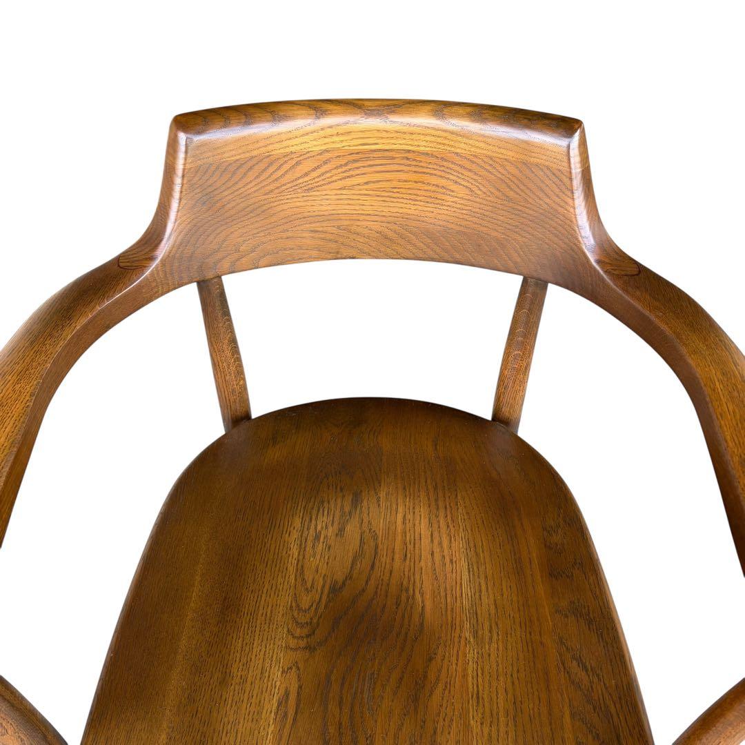 希少】大塚家具 アームチェア ダイニングチェア 板座 ナラ材 ① - メルカリ