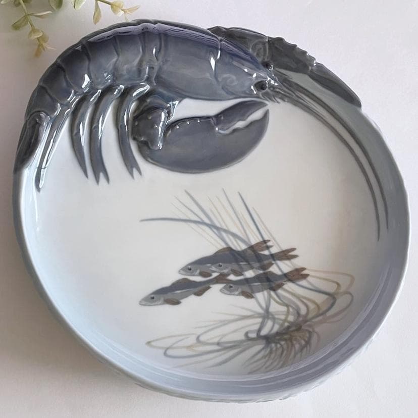 大皿 縦横約25.5ｘ27cm 1.35kg 厚皿 器 海老 魚 1級品