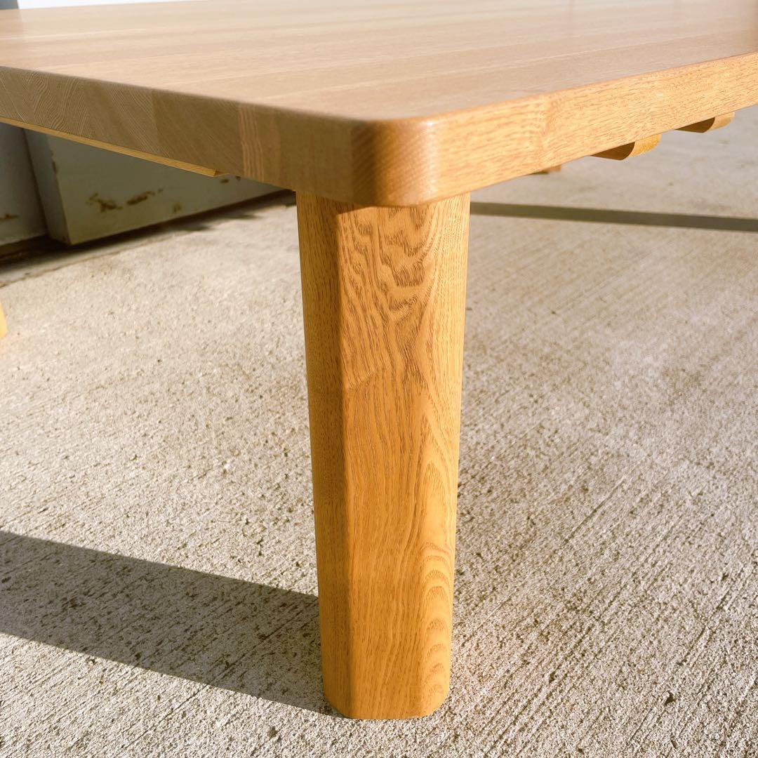 【美品送料込】高級タモ材 折り畳みローテーブル センターテーブル 天然木 座卓